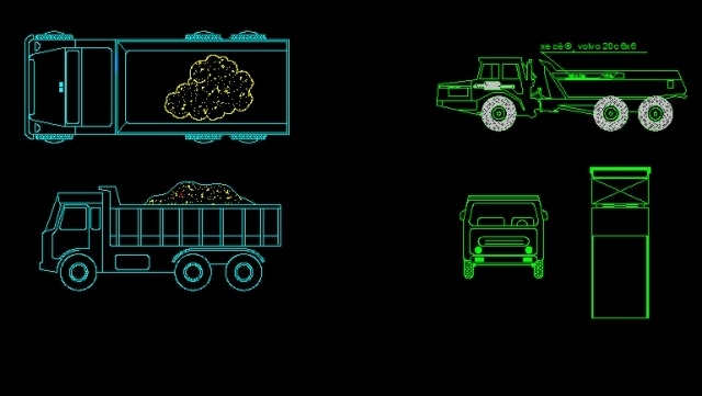 File thiết kế Bản vẽ autocad các mẫu xe tải nhiều cỡ